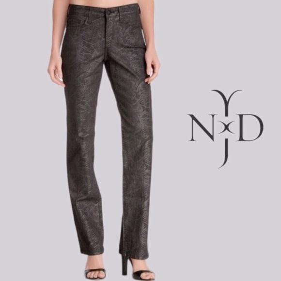 NYDJ Denim - *New-w/tags! NYDJ Marilyn Straight Snake Print Pants in Enzyme Slimming Stretch